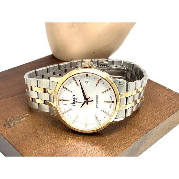 Tissot Swissmatic Men's Watch Swiss Automatic Rose Gold Silver T1294072203100 - Picture 8 of 14